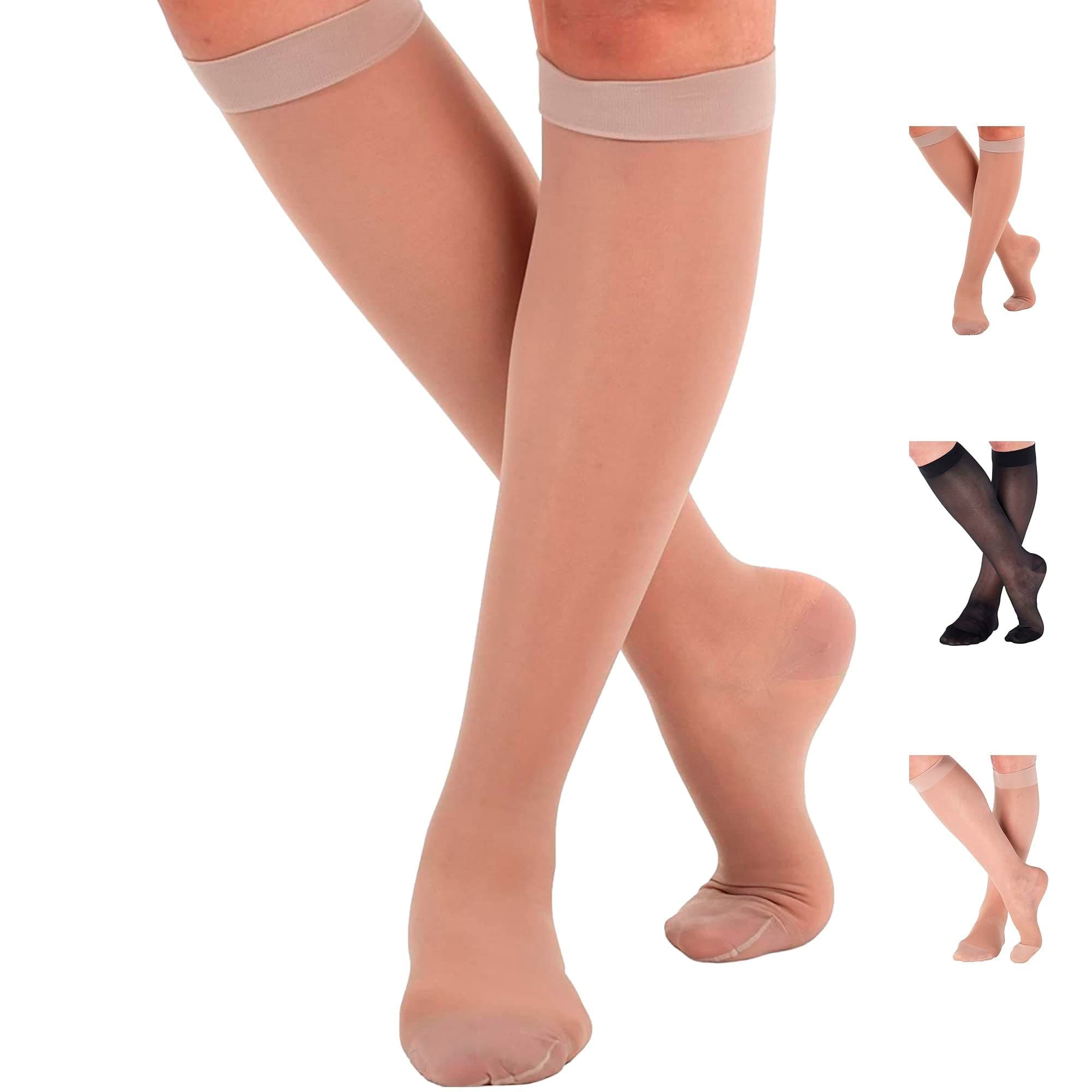 ABSOLUTE SUPPORTABSOLUTE SUPPORT - Sheer Compression Stockings for Women 20-30mmHg - Graduated Support Compression Socks for Diabetic, Sclerotherapy, Blood Clots, Pain Relief - Nude, X-Large - A205NU4