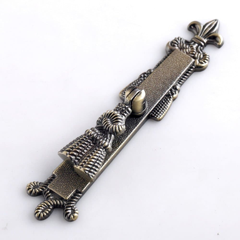 Antique Copper single hole handle blue bronze hanging handle drawer wardrobe door handle European pastoral 2 PCs, A