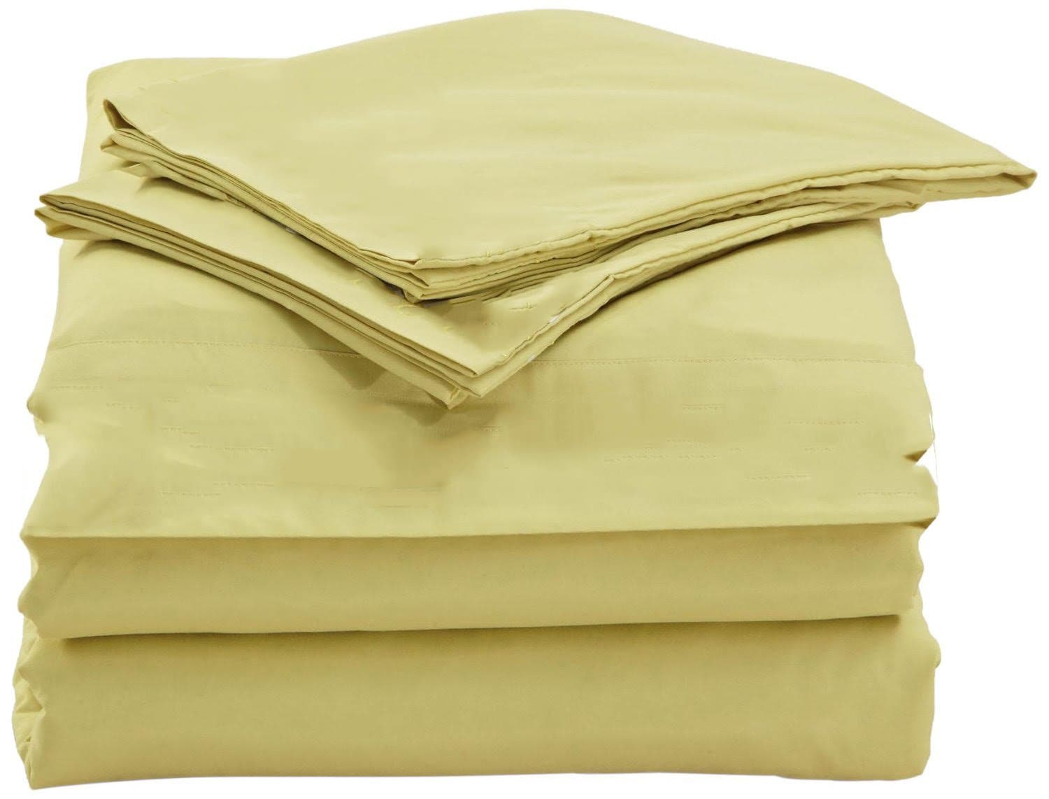 Home Simplicity 75GSM Deep Pocket, 3 Piece Bed Sheet Set, Twin, Chartreuse