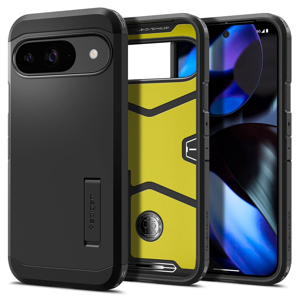 - Tough Armor for Google Pixel 9 Pro Case, Pixel 9 Back Cover (2024) - TPU+Poly Carbonate｜Black