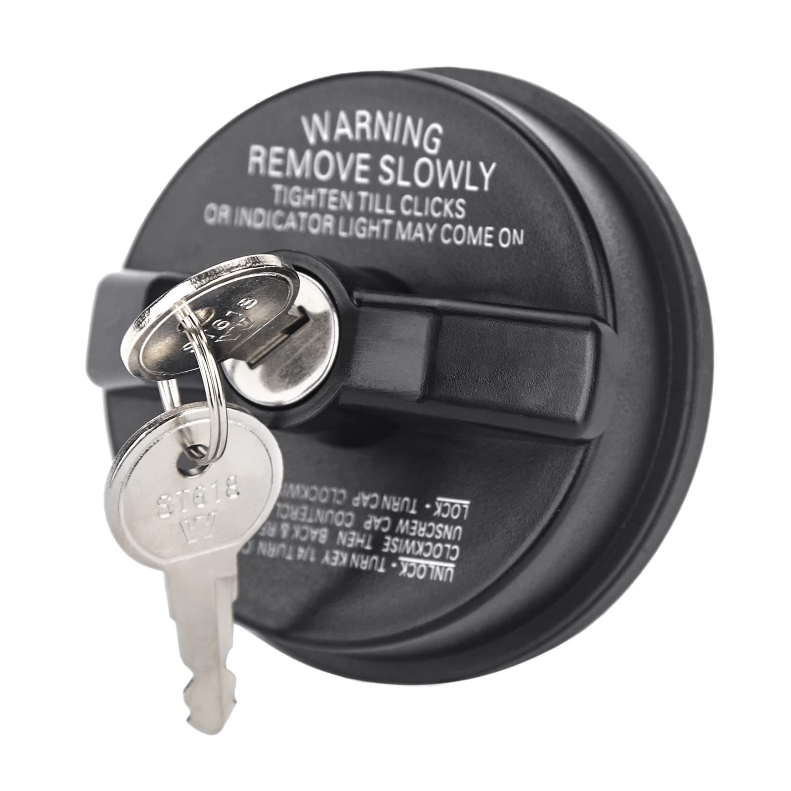 Locking Gas Cap W/2 Keys, Lock Fuel Cap Compatible With Chevy Honda Nissan Acura Mazda Cadillac GMC Vehicle 4Runner FJ Cruiser Silverado Camaro And More, Replace#10504 77300-47020