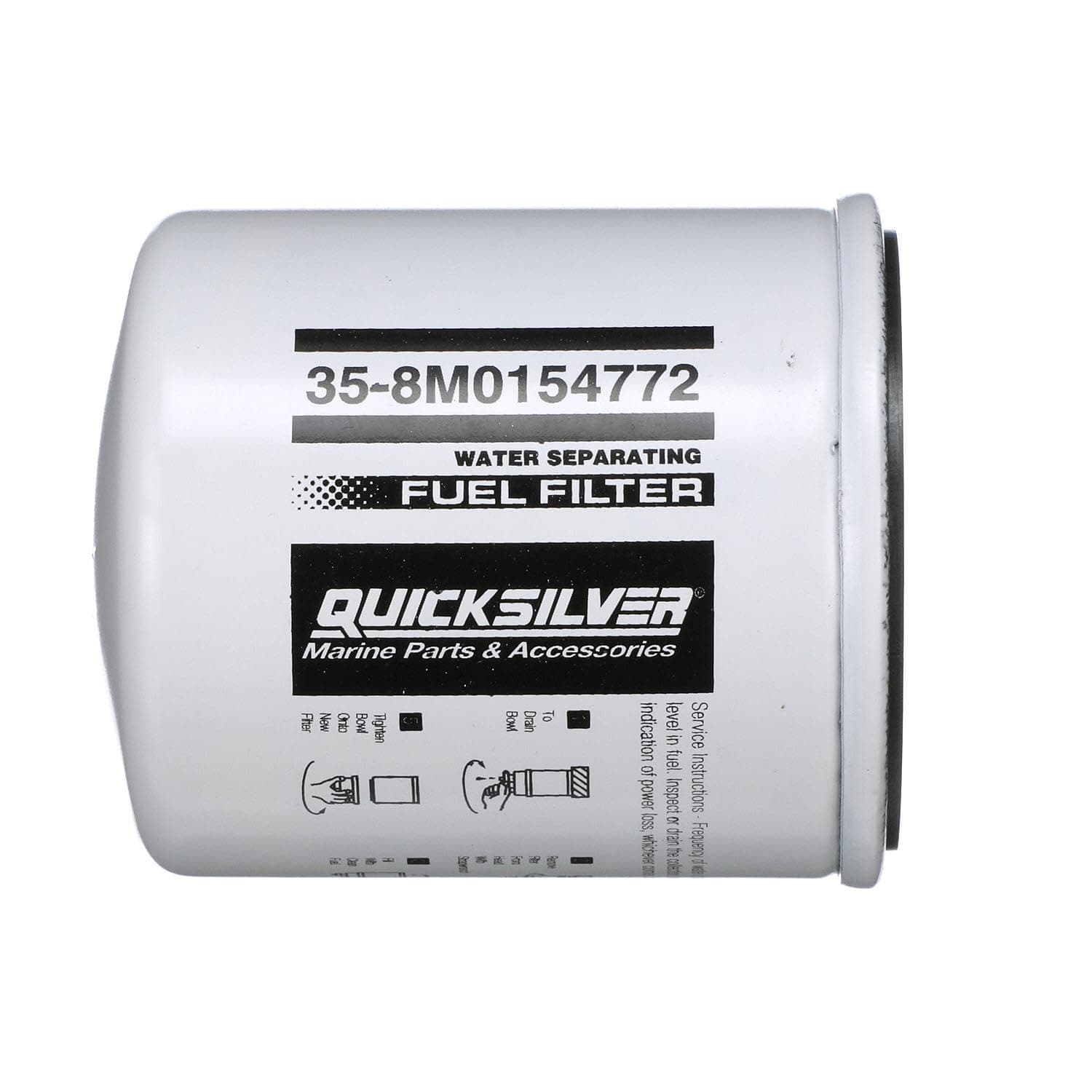 Quicksilver 8M0154772 Water Separating Fuel Filter for Select Johnson and Evinrude Outboards