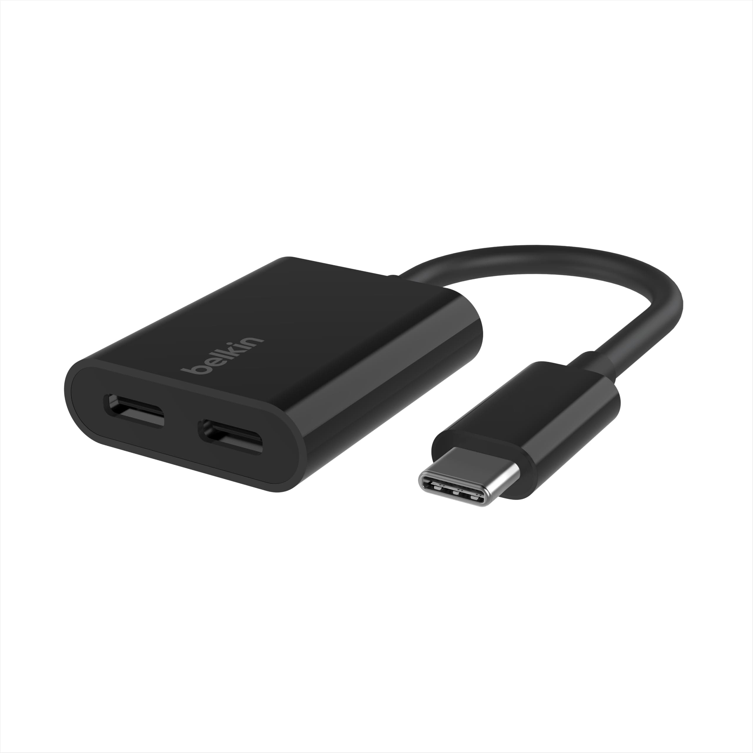 Belkin USB-C Splitter (Audio + Charge Adapter) Headphone Adapter, PD Fast Charging