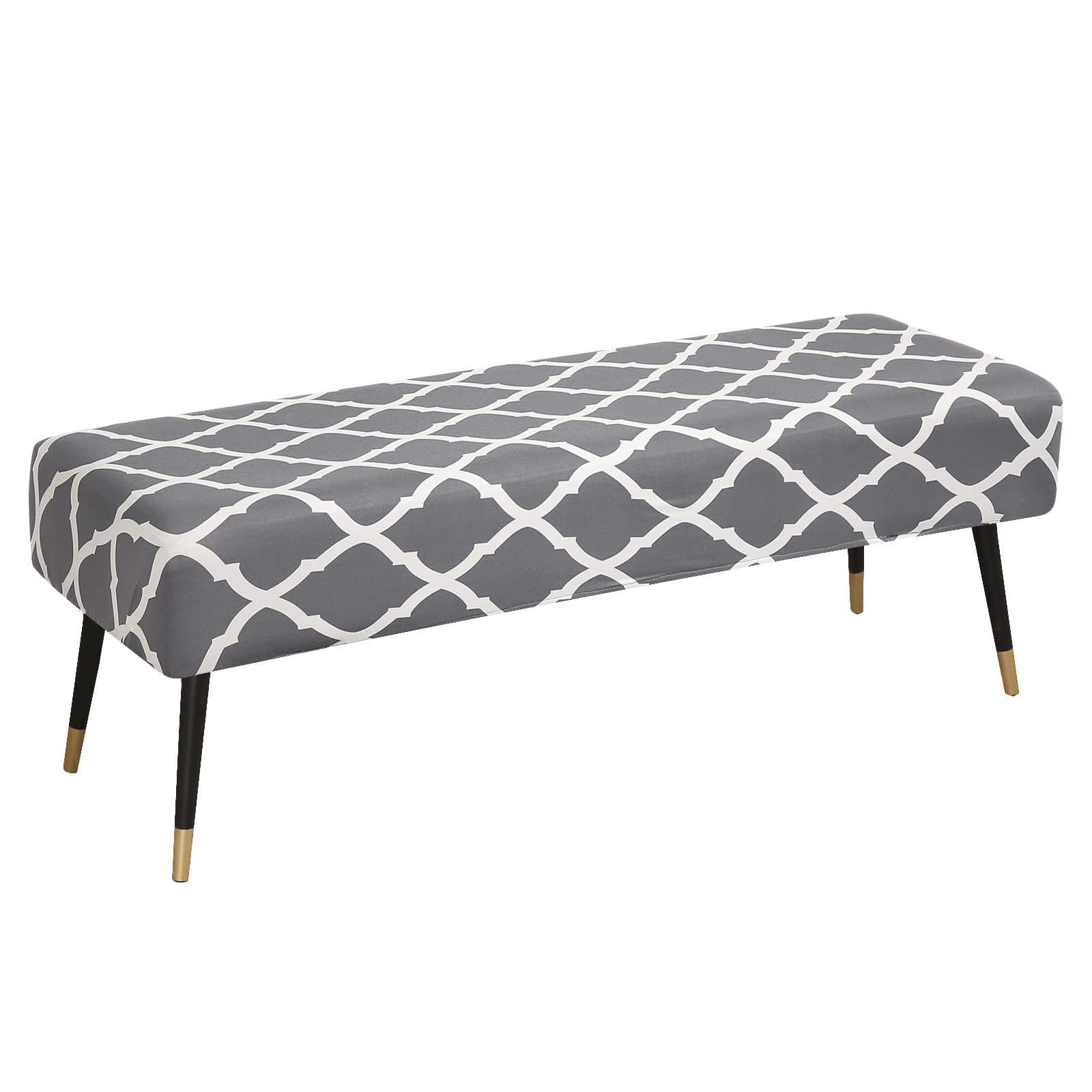 NIBESSER Dining Room Bench Covers Stretch Printed Bench Slipcovers Protector Kitchen Removable Washable Spandex Upholstered Bench Seat Cushion Slipcovers for Living Room, Bedroom, Hotel, Party