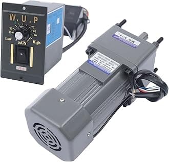 110V Gear Reduction Motor 200W 30K Electric Adjustable Speed AC Gear Motor 0-45RPM High Torque Reversible Variable Speed Gear Reducer Motor with Speed Controller(Reduction Ratio 1:30)