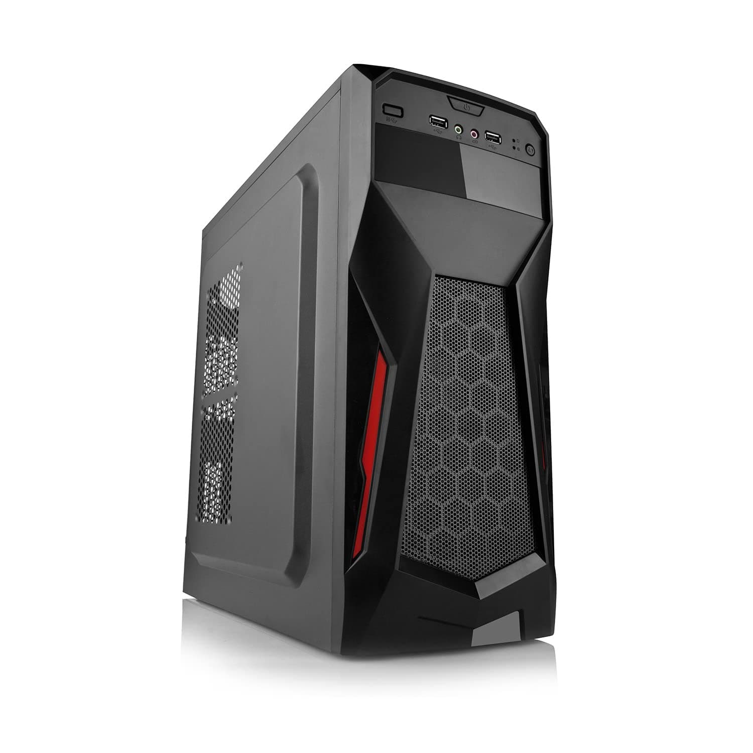 DYNAMODE DYNA-GC375 LockStock Series Gaming ATX/M-ATX Computer Case Gaming Pc Case With Fans - Black Design Gamer PC Case
