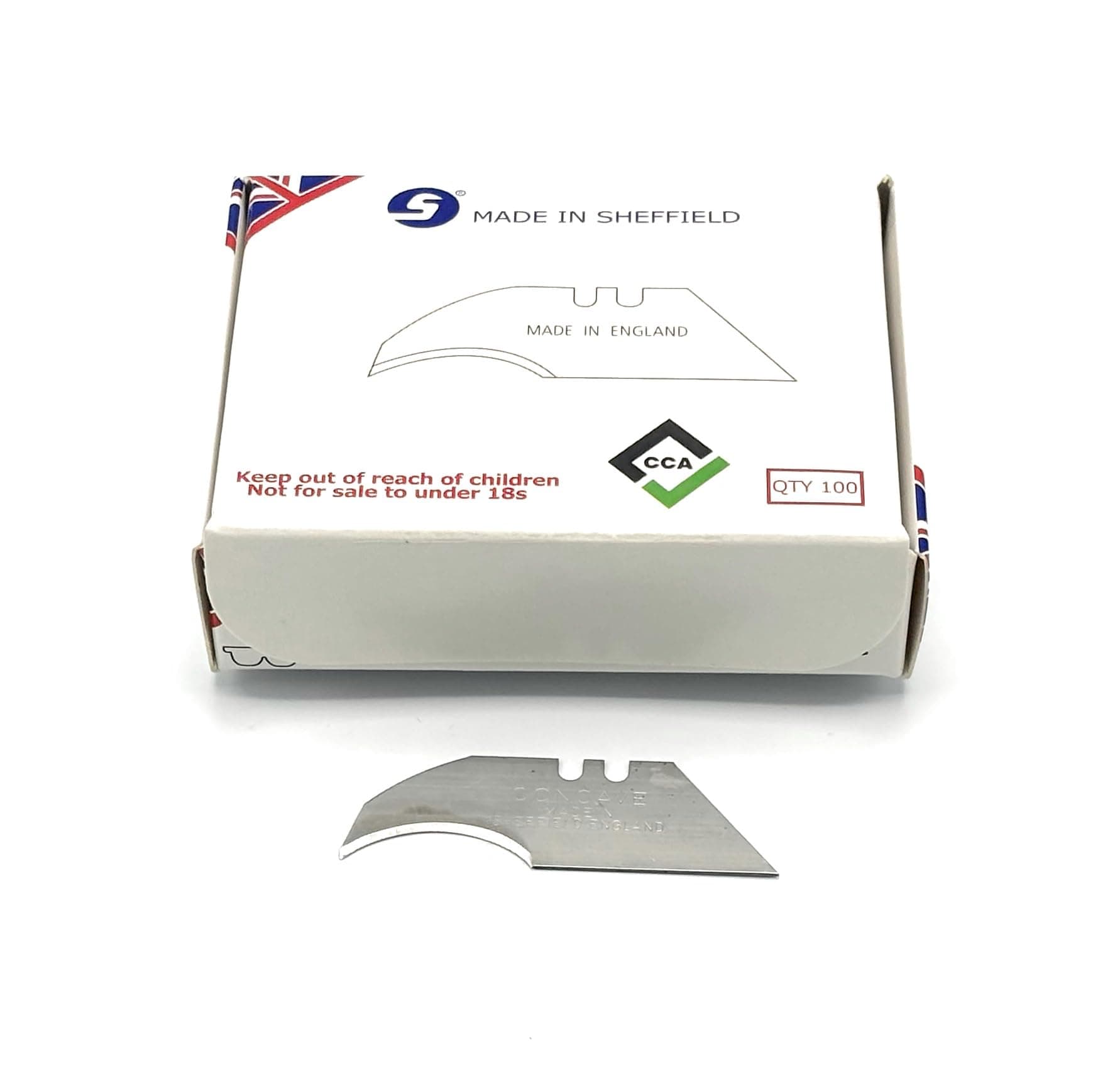 CCA Concave trimming knife blades x 100