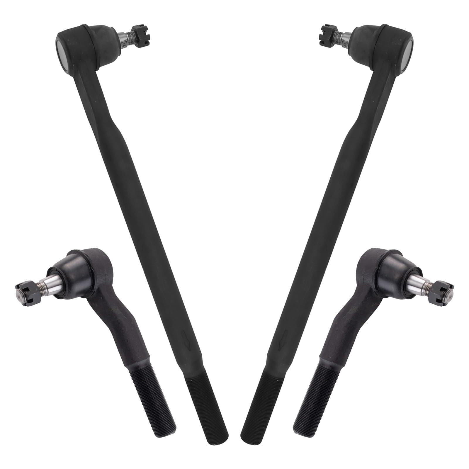 TRQ Front Inner and Outer Tie Rod Set Compatible with 2011-2016 Ford F-250 Super Duty F-350 Super Duty