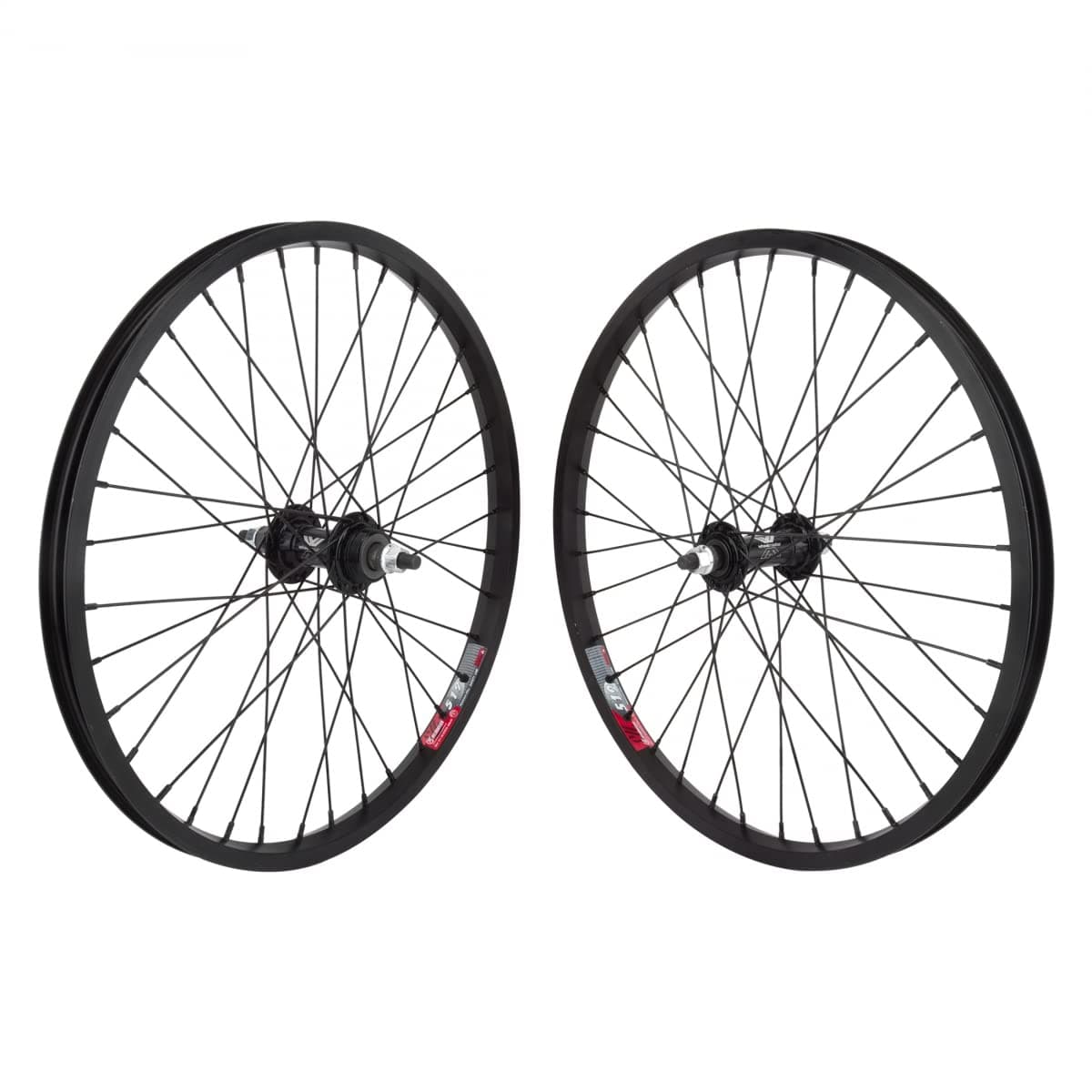 Wheel Set Pair 20 x 1.75 WEI519, Bolt On, Blk, 36H