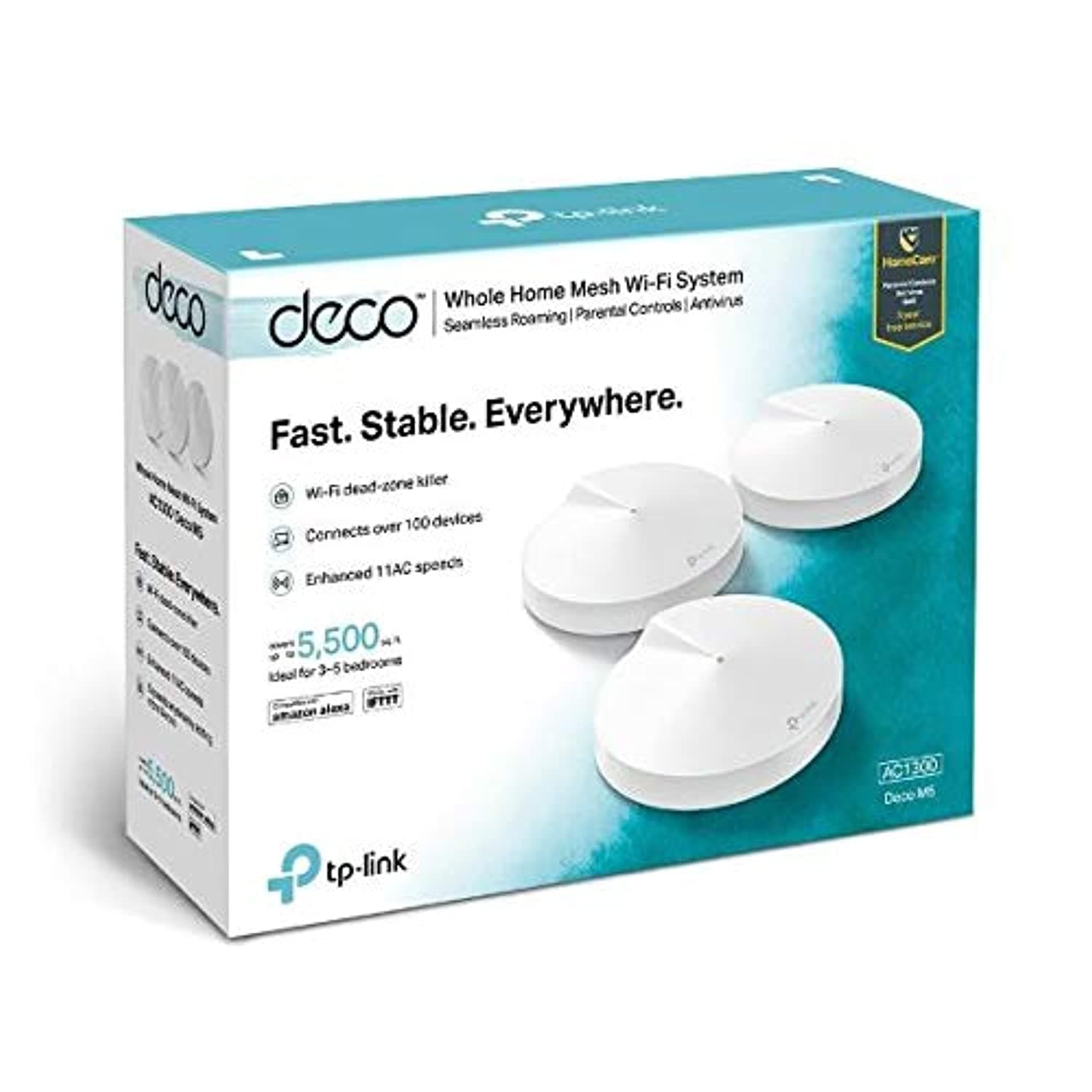 DECO M5 AC1300 Home Mesh Wi-Fi System - Pack of 3