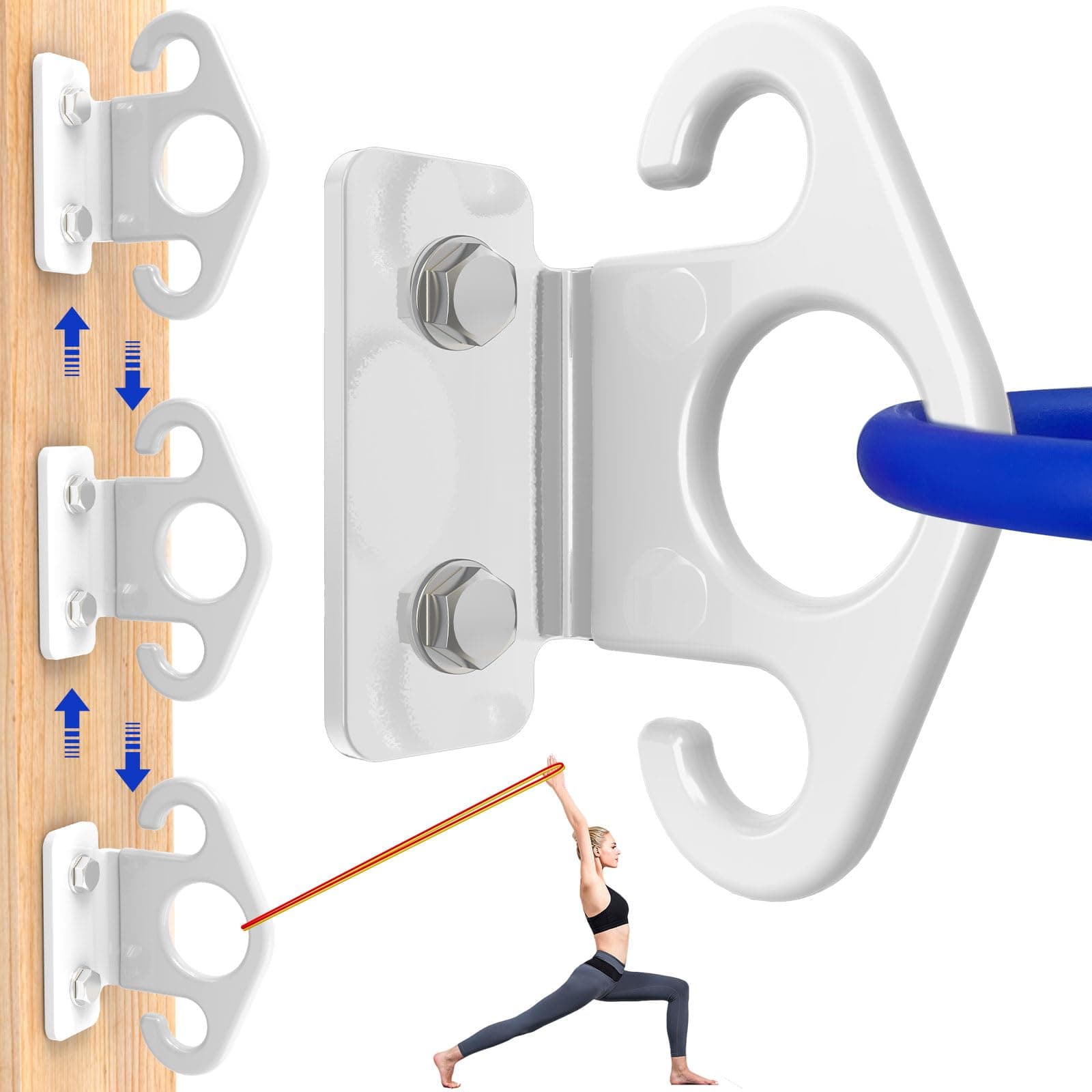 Resistance Band Wall Anchor Set，No Weld Wall Mount for Exercise Bands & Suspension Straps Resistance Band Wall Mount System Compact Strength Training Kit for Home Gym Workouts & Physical Therapy