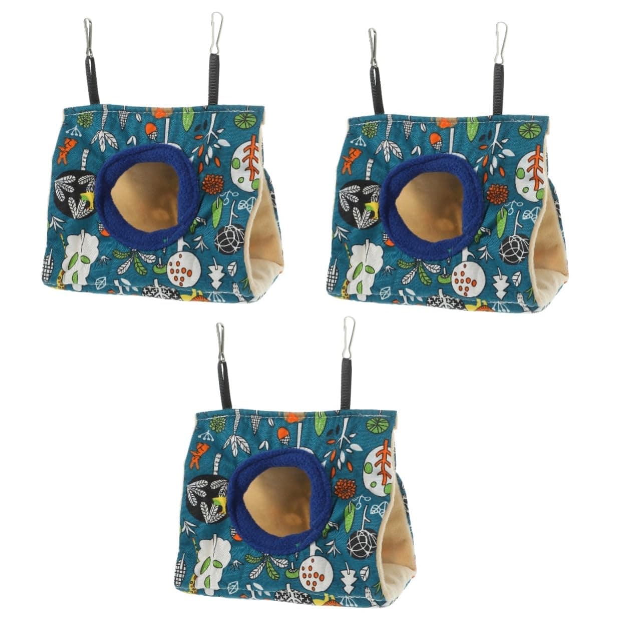 POPETPOP 3pcs Nest House Parakeets Triangular Hammock Tent Hammock Waterproof Hammock Triangle Hammock Pet Warm Hut Household Bird Hammock Decorative Bird Tent Cotton Small Parrot Cage