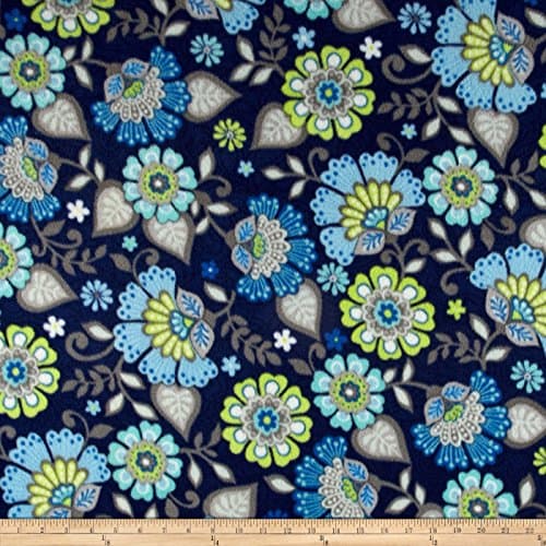 Baum Textiles Winterfleece Jacobean Floral Multi Yard, Multicolor