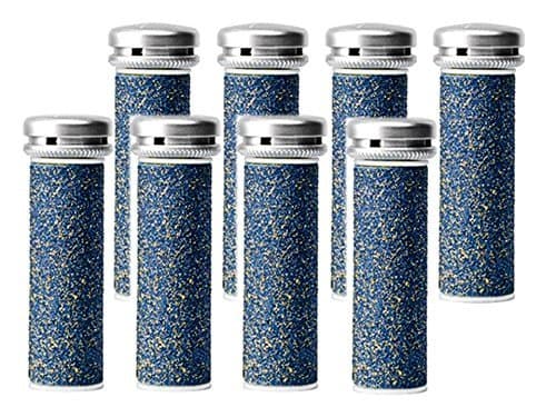 8Pk Super Coarse Pedicure Replacement Rollers Compatible with Emjoi Micro Pedi Callus Remover, Helps with: Calluses, Dry & Cracked Heels, Dry Skin