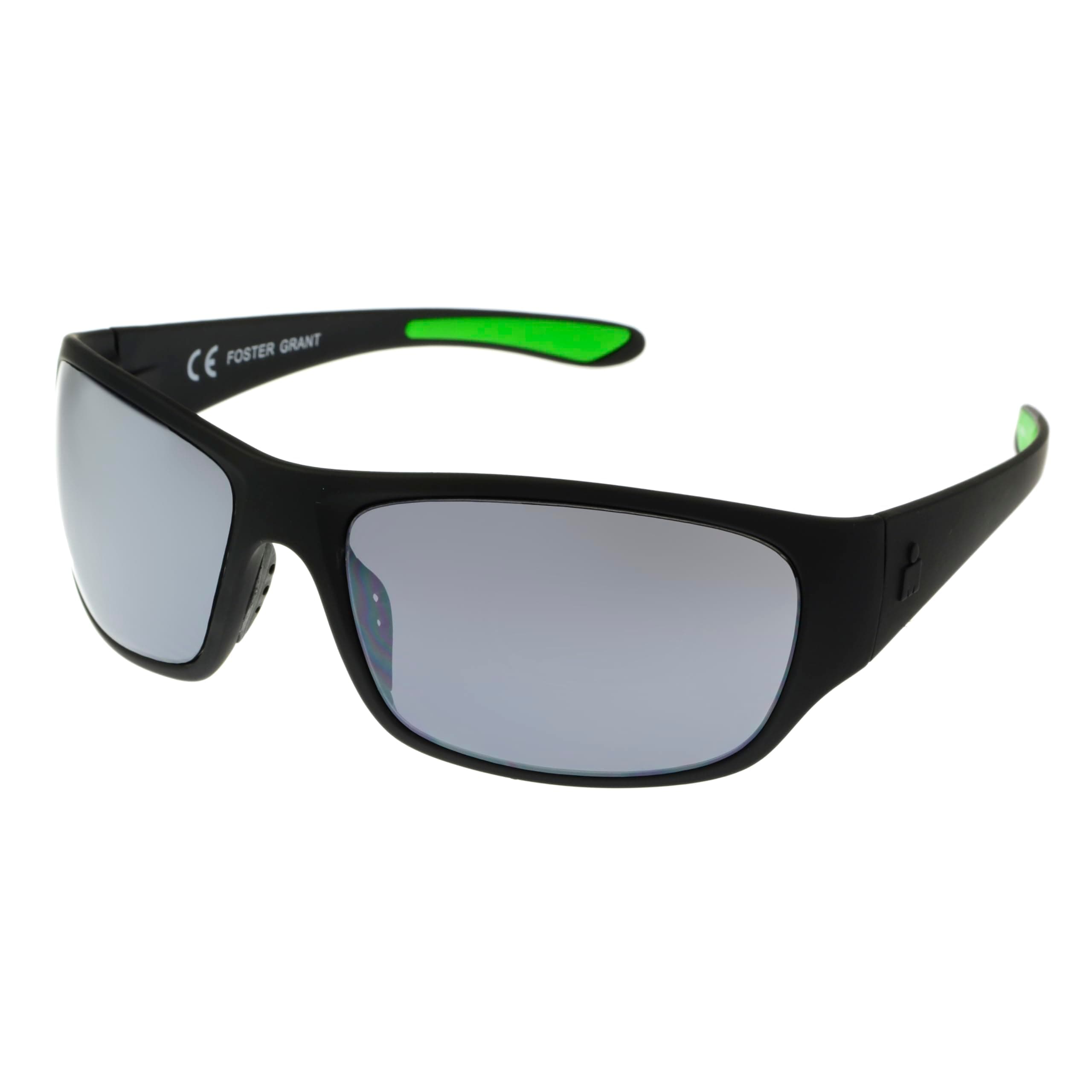 Men's Flex Wrap Sunglasses, Matte Black Rubberized, 62 mm