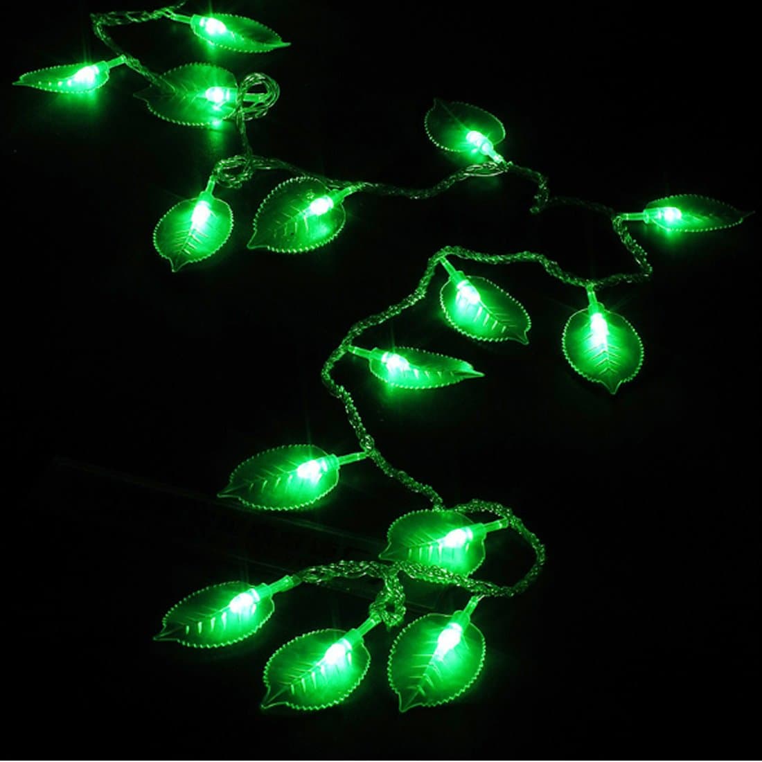 Solar Green Leaf String Lights,20LEDs 8Ft Solar Powered Fairy Lights String Lights for Bar,Restaurant,Home,Gardens,Park,Patios Decoration,Party,Wedding,Xmas,Chinese New Year,Spring Festival.