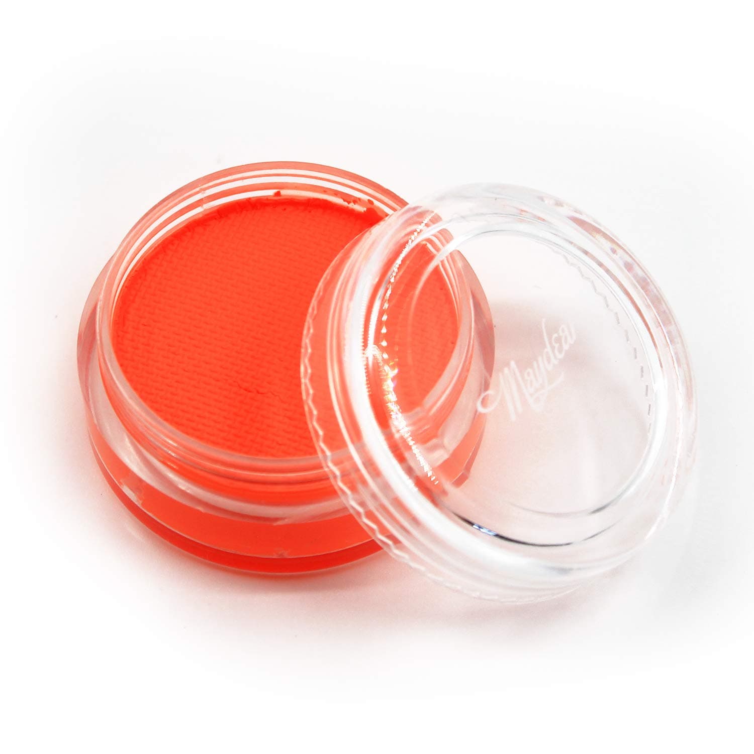 MaydearUV Fluorescent Face Paint, Classic Single, Professional Water Based Face Paint Palette- (10g) (Orange Yellow)