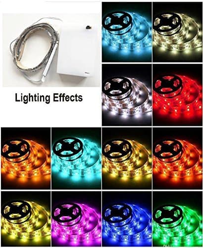 TianCi 50cm LED Light RGB Strip + Battery Box + Mini Controller, Battery Powered, Multi Color
