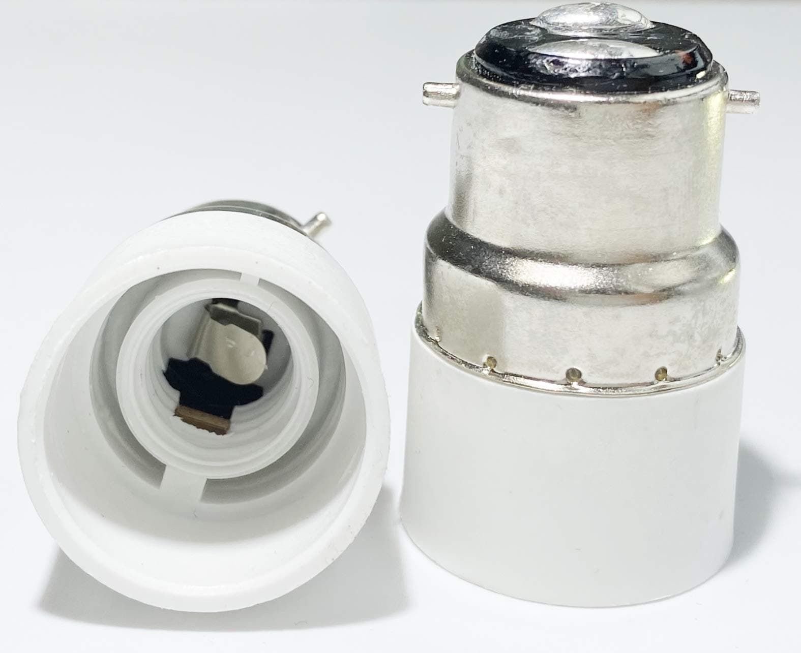 Luminosa B22 to E14 LED Edison Smart Bulb Lamp Adapter Holder Converter (Pack of 2 adapters) / Bayonet B22 to E14 Edison Small Screw Base Socket Lamp Adaptor Convertor/CE Certified/Energy Class A [Energy Class A+]