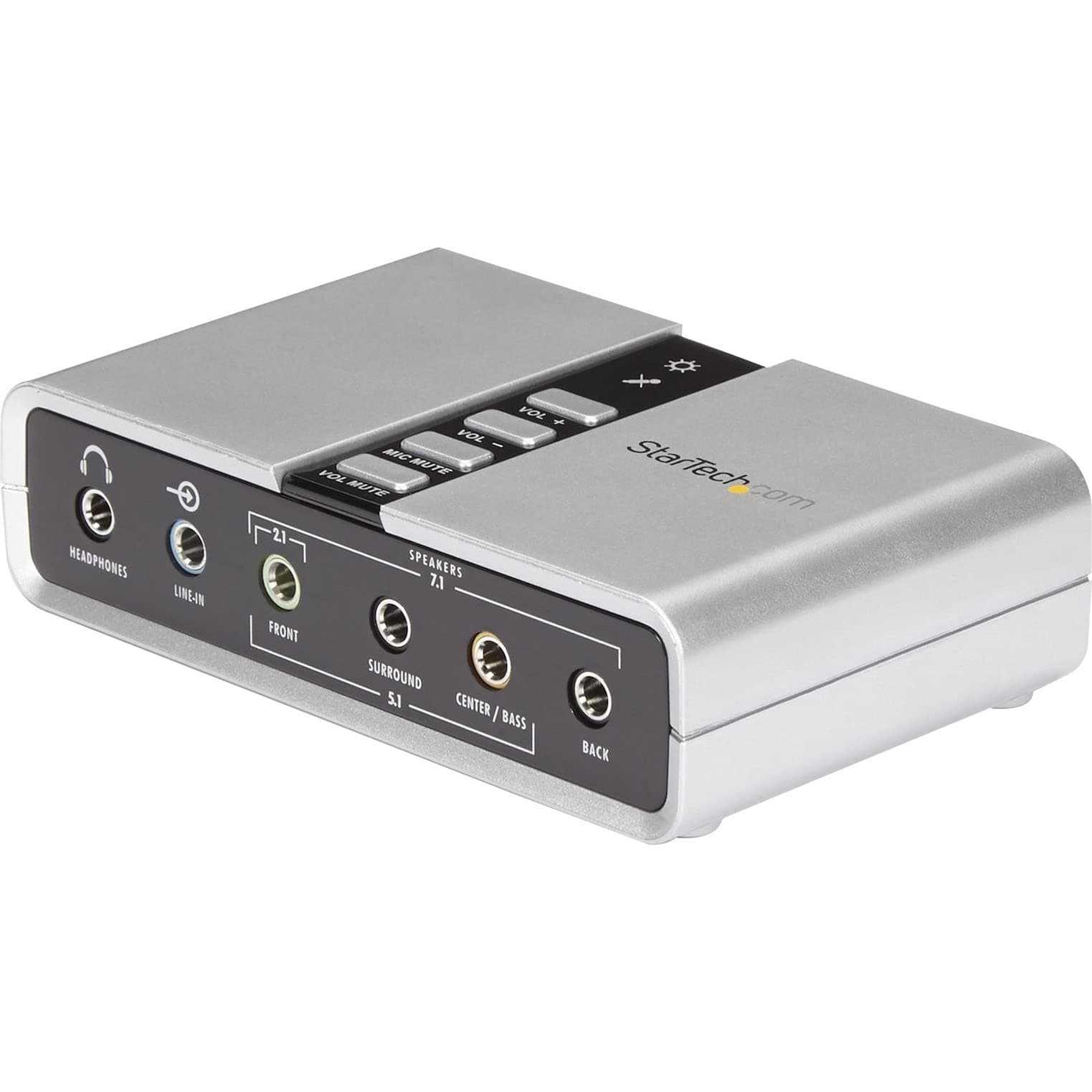 Startech.Com 7.1 Usb Sound Card - External For Laptop With Spdif Digital Audio Pc Silver (Icusbaudio7D)