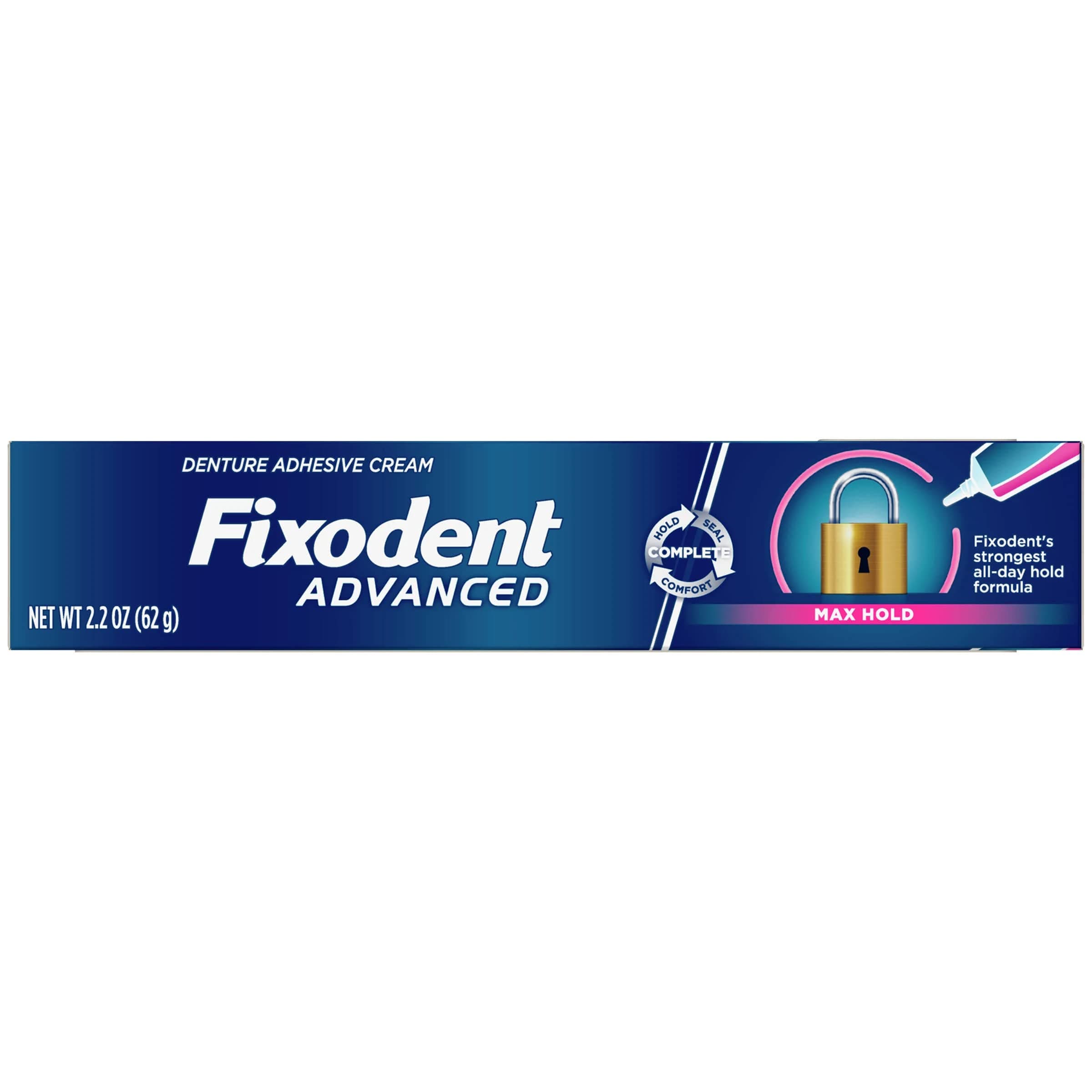 Advanced Max Hold Denture Adhesive Cream 62 g