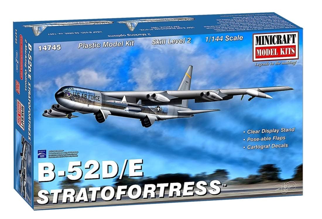 Minicraft (MINGF) Models 014745 1/144 B-52 D/E Stratofortress Model Kit, White