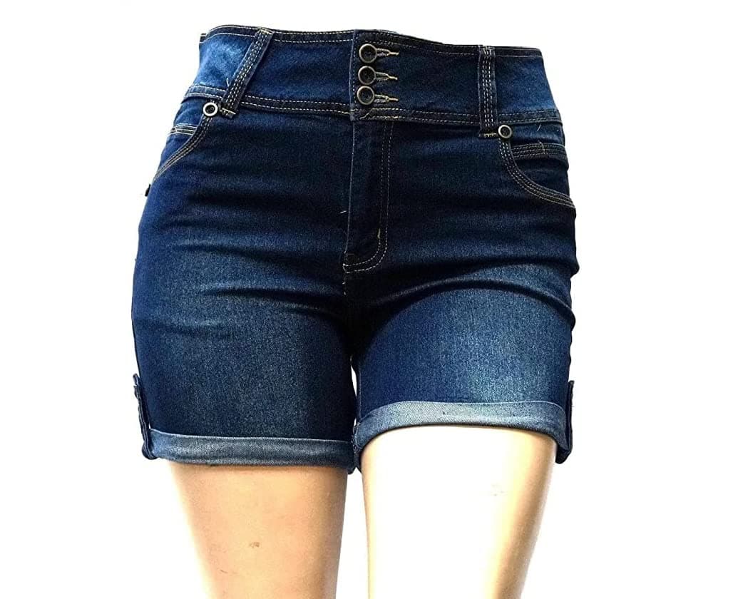 D&B PLUS SIZE WOMEN'S Stretch premium BLUE denim jeans shorts