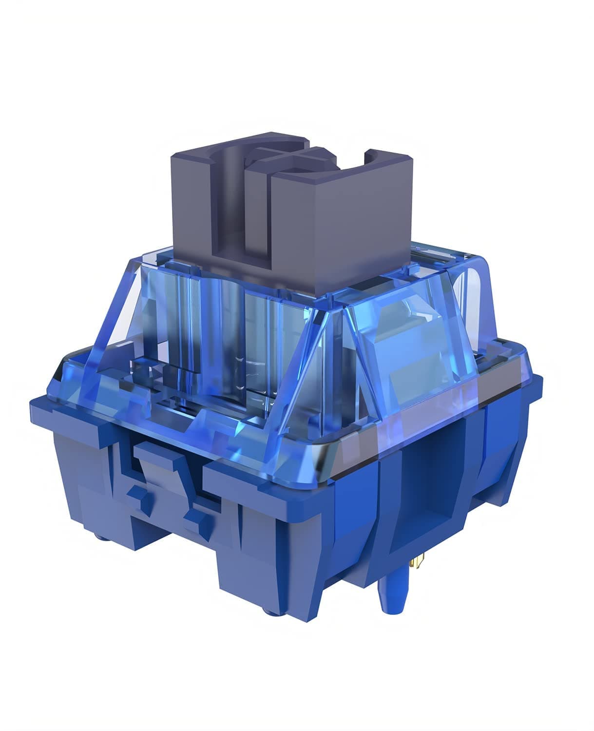 MAKINGTECDiced Fruit Blueberry Switch, 36PCS 5 Pin 35gf Linear Switch Set, Transparent Cover, 15.5mm Gold Plated TwoStage Springs, 80M MX Switch for Hotswap Mechanical Keyboard Replacement