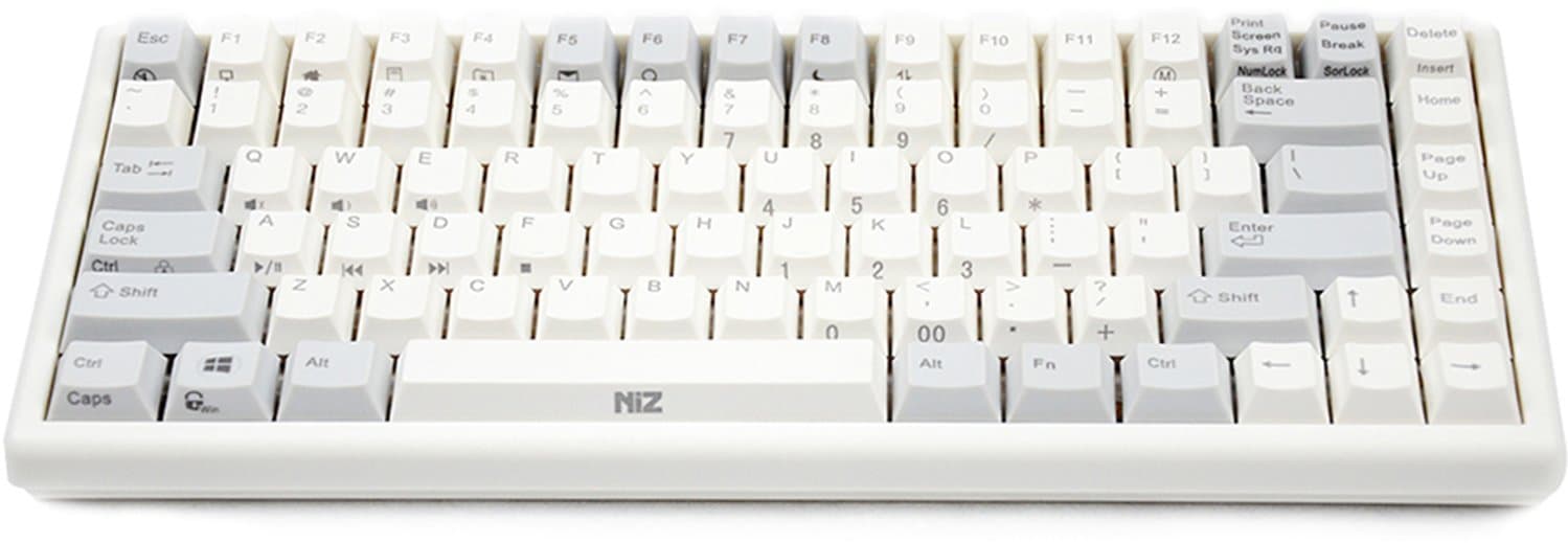 NiZ Electrostatic EC84-S Capacitive Keyboard Programmable Multi-media 84 Keys With PBT Keycaps Capacitive Switches for Laptop Desktop, Silent Low Damping Full Anti-ghosting Gaming Keyboard, US Layout
