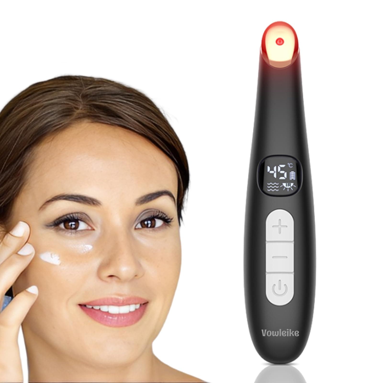 RED Light Device, Light Based Over the Counter Wrinkle Reduction, Black
