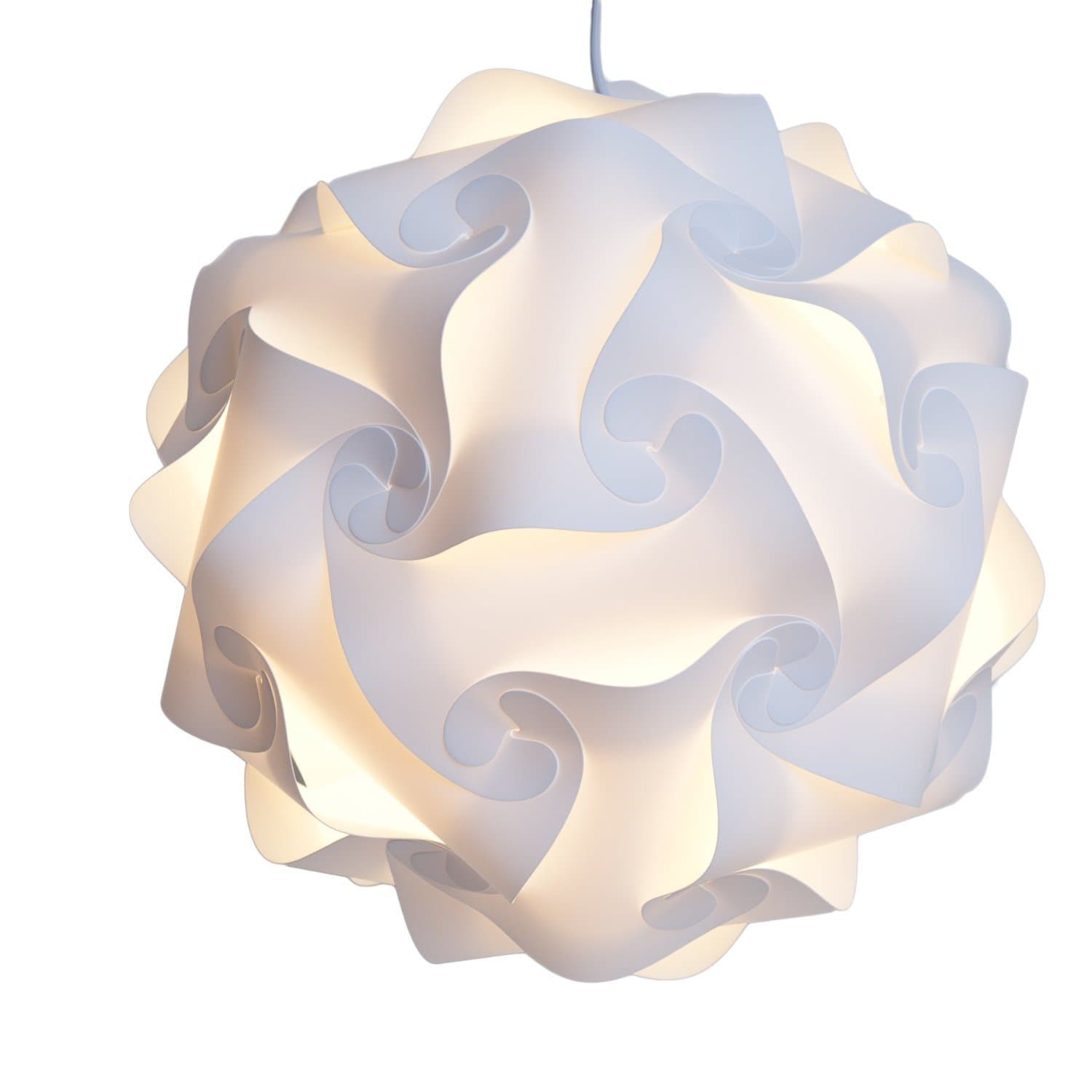 PUZZLE LIGHTS: White Modern Lamp Shade (Small)(S)
