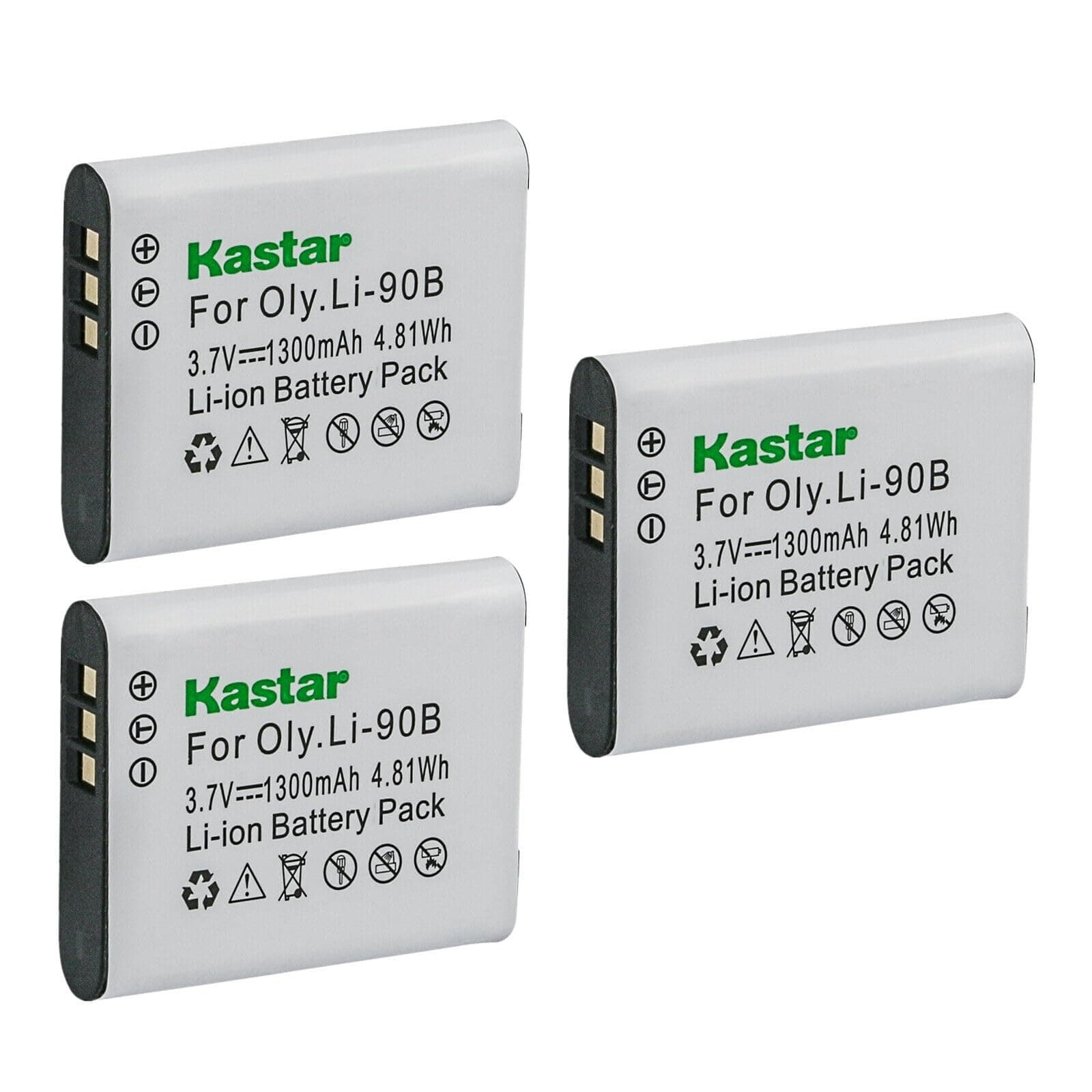 Kastar 3-Pack Battery Replacement for Ricoh DB-110 DB110 Battery, Ricoh GR III Digital Camera, Ricoh GR IIIx Digital Camera, Ricoh WG-6 Digital Camera, Ricoh G900 Digital Camera