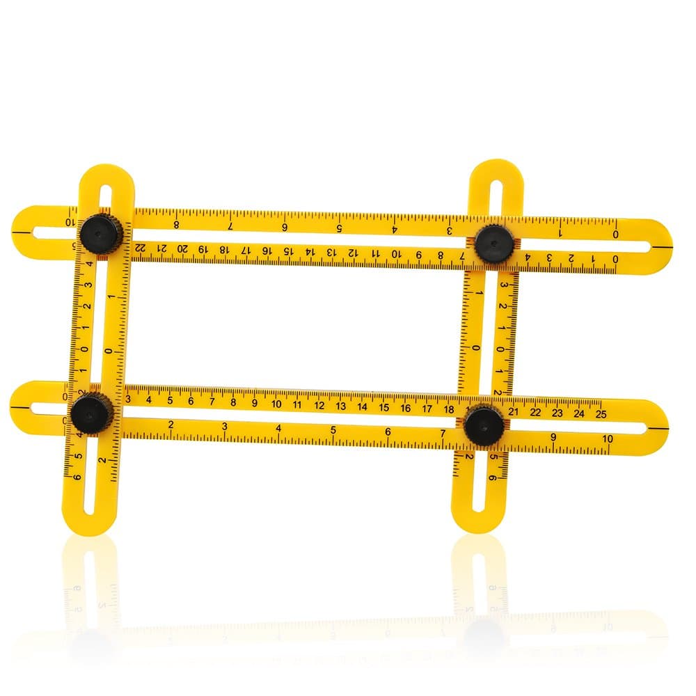 Micsoa Angle Ruler, Multi Angle Template Tool Angle Measurement Tool for Carpenter, Builders, Craftsmen and DIY-ers (Plastic)