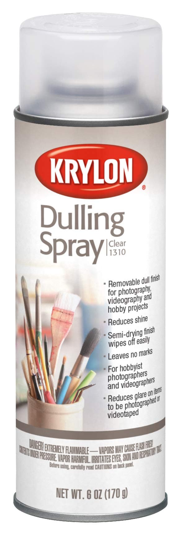 Clear Dulling Spray Paint, 6 oz, Dull Finish