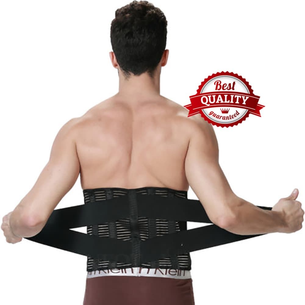 Adjustable Orthopedic Belt Men's Back Posture Corrector Belt Lumbar Support Belt Lower Waist Brace Back Support Belt Men (XXXL)