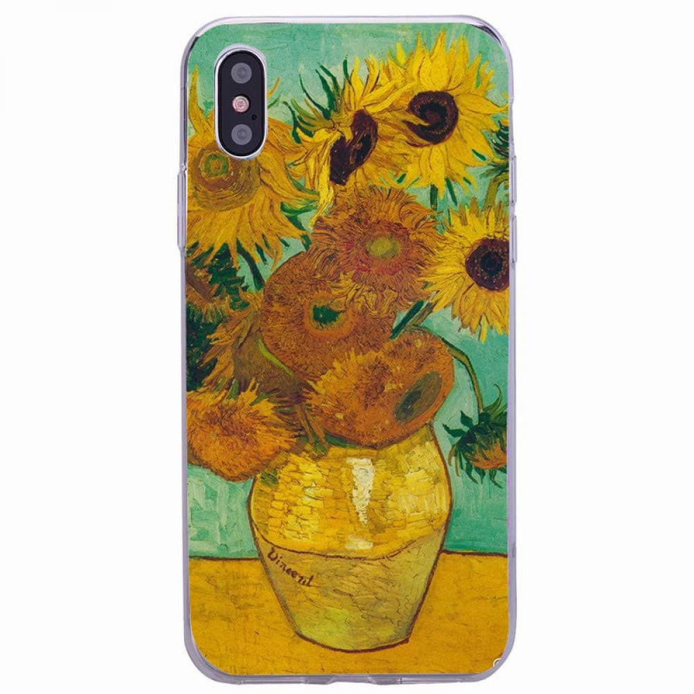 FEIREN Phone Case Soft Silicone Phone Case For Iphone X 6 7 8 Plus 5 5S Se 6S Fashion Van Gogh Star Sky Cover Bags Funda For Coque Iphone 7