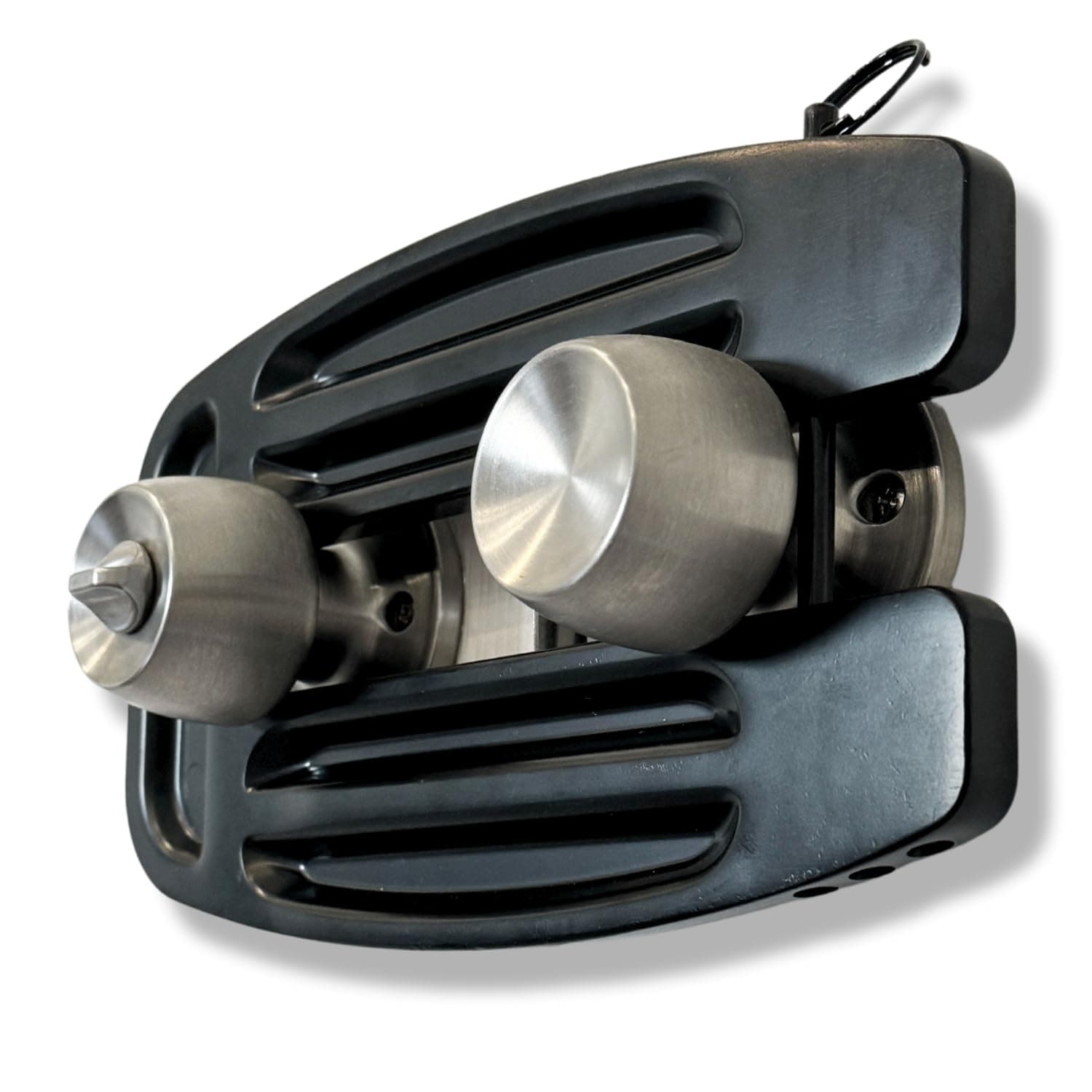 Double Door Barricade Lock - Solid 1/2" Unibody Aluminum Construction to Prevent Kick Ins - Adjustable Double Door Security Lock for Home Security - DDSECURITYLOK