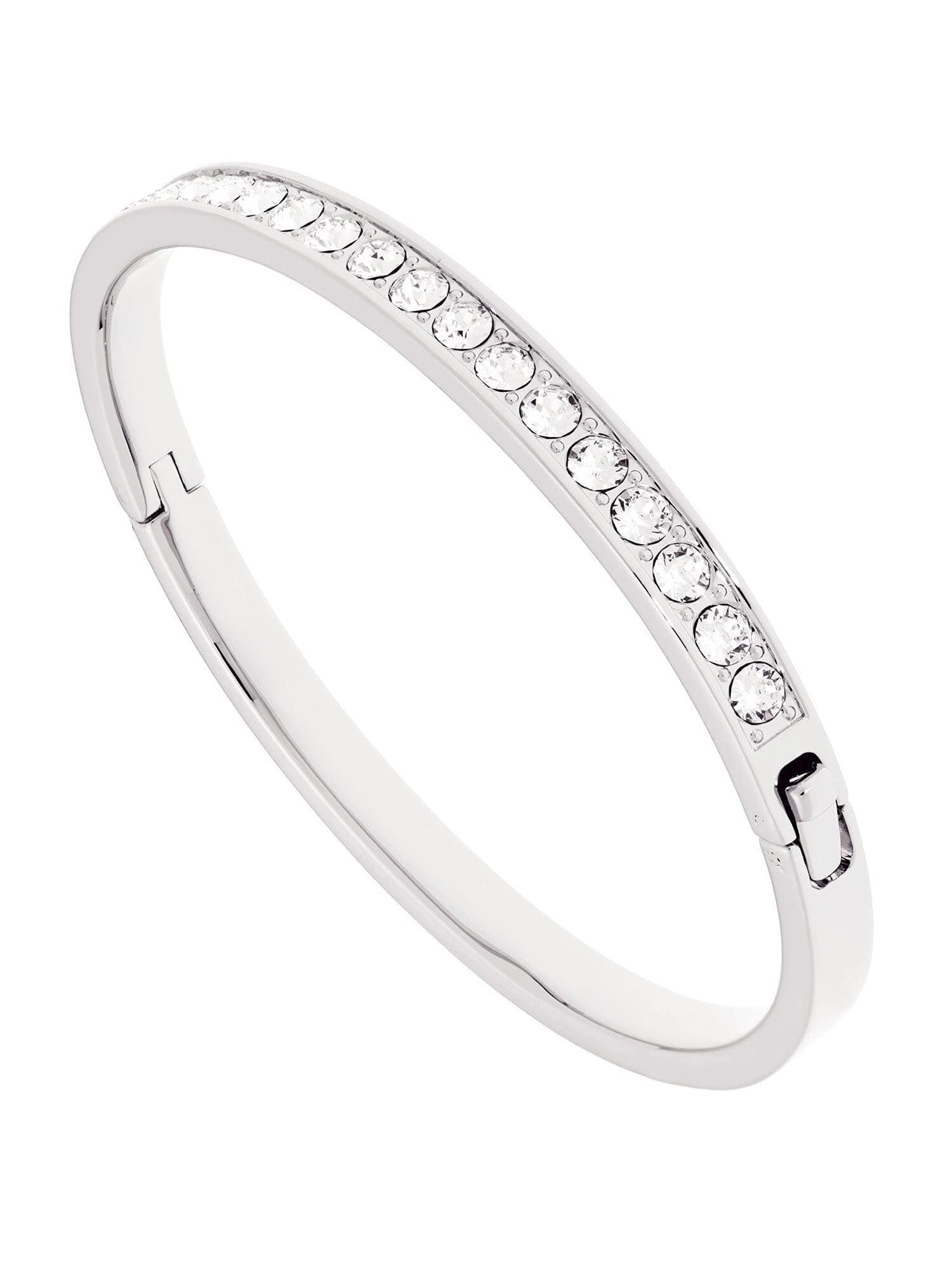 Clemara Hinge Crystal Bangle Bracelet For Women