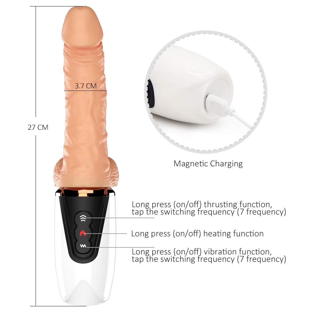 Dido Thrusting Machine Waterproof Toy,Perfect Adult Dicks Multi Thrusting Modes and Strong Suction Cup Hands Free for Womens Realistic Silicone Dido Toys 100% Waterproof Silica Gel Material Gift