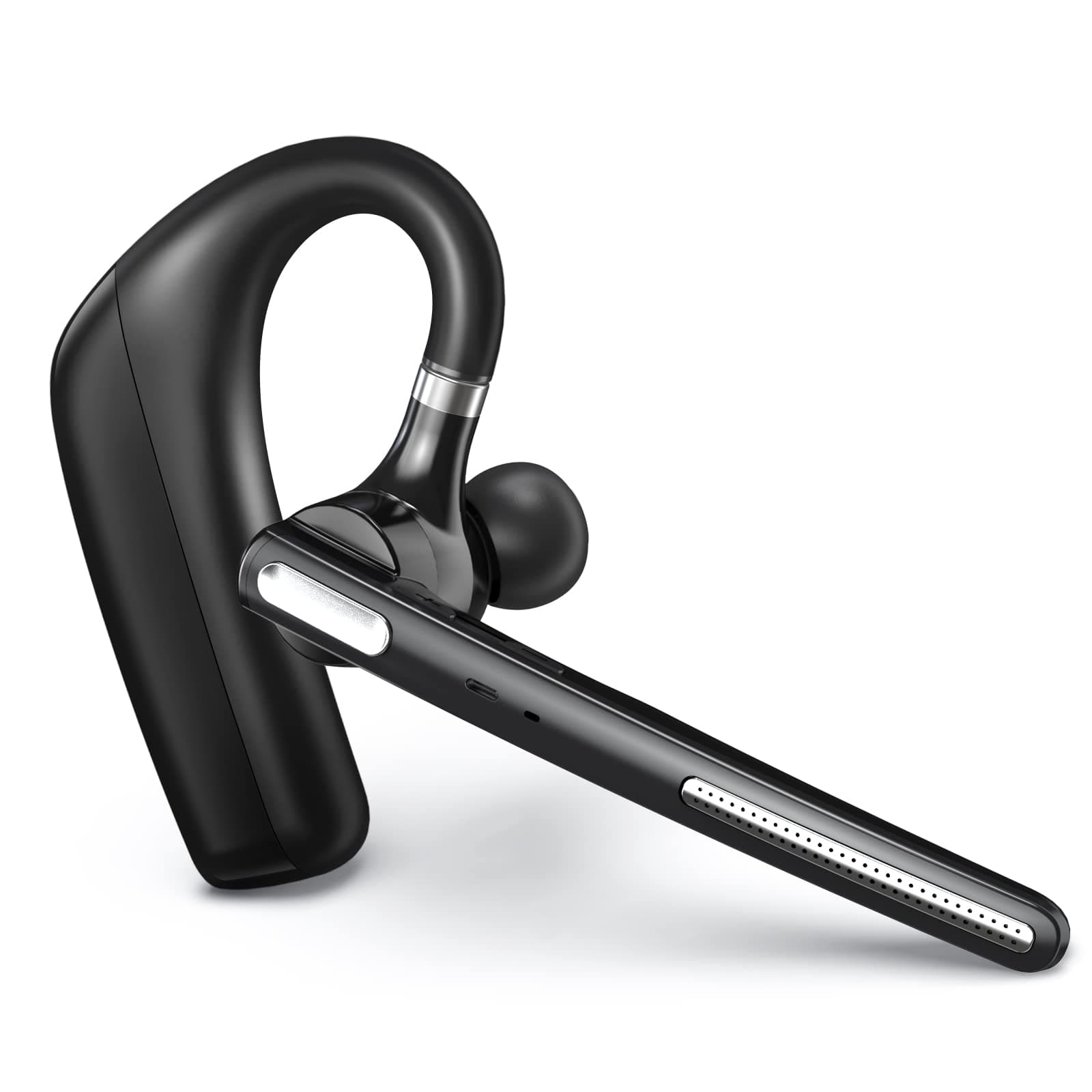 Bluetooth Headset - Wireless Headset with Microphone 90 Days Standby/110 Hours Talktime, Bluetooth Earpiece for Cell Phone/PC Tablet/Laptop Computer, Headphones for Trucker/Driver/Business