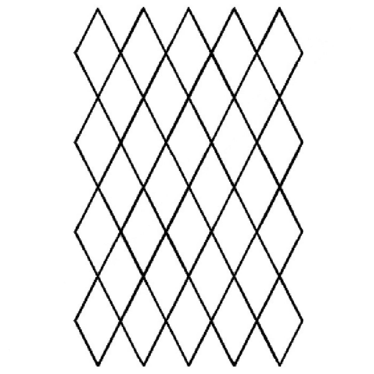 1" x 2" Diamond Grid Quilting Stencil - 255