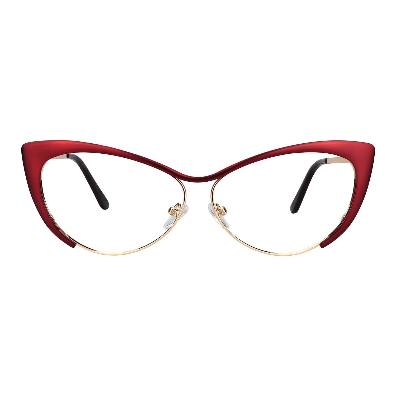 Zeelool Oversized Cat Eye Blue Light Blocking Glasses for Women Metal Eyewear Ellen VFM0176