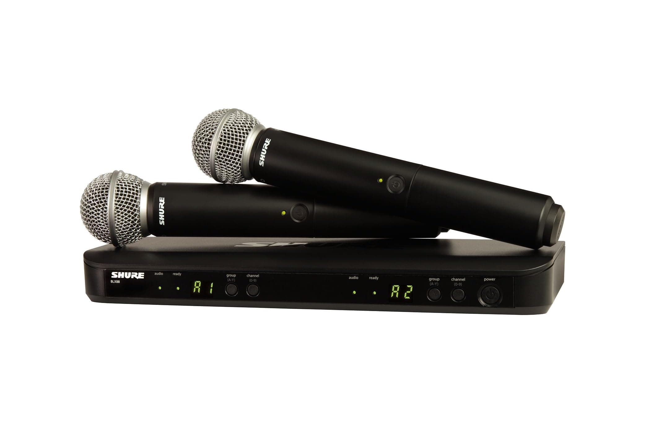 Shure Wireless Microphone System, Black (BLX288/SM58-H10)