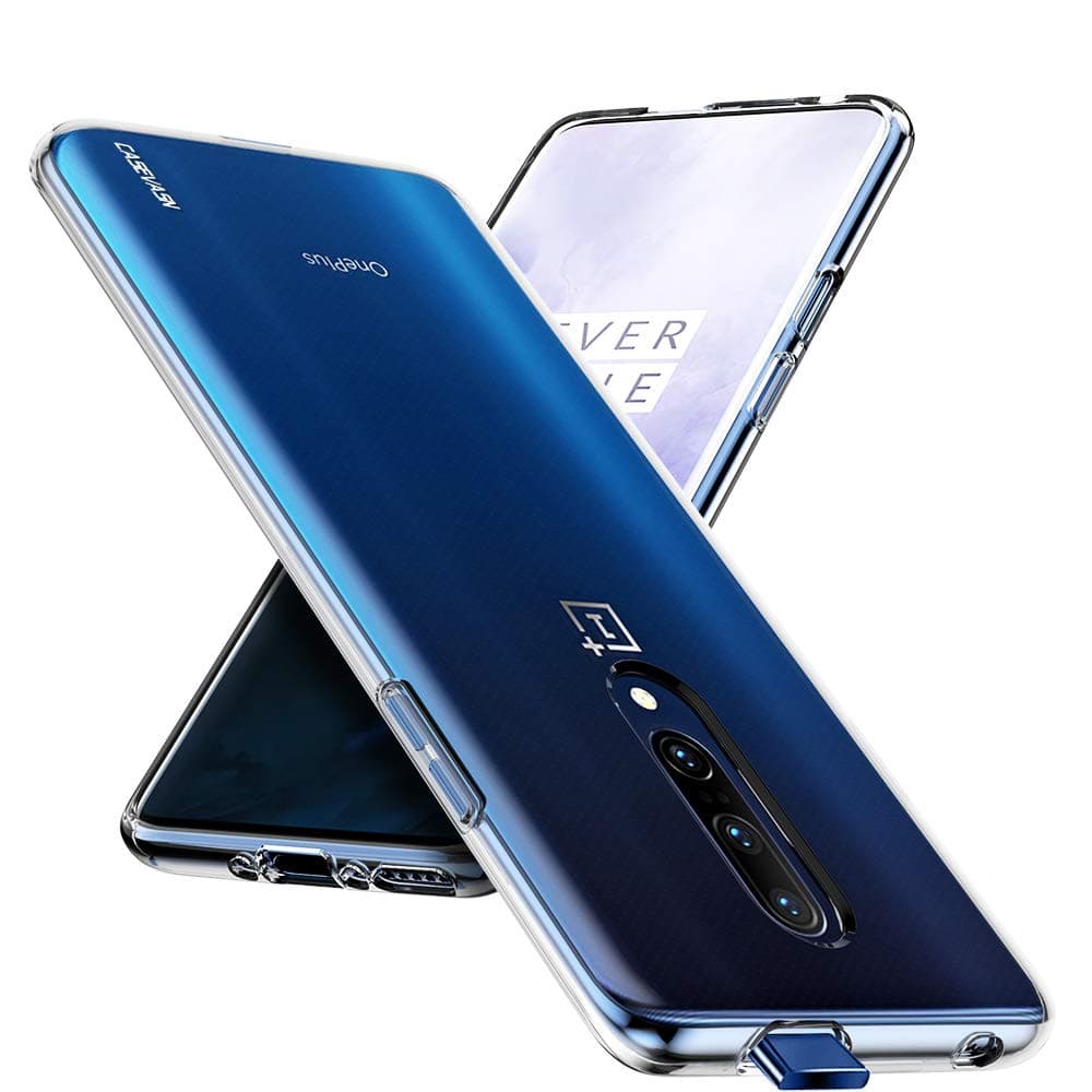 OnePlus 7 Pro Case, CASEVASN [Slim Thin] Anti-Scratches Flexible TPU Gel Rubber Soft Skin Silicone Protective Case Cover for OnePlus 7 Pro (Clear)
