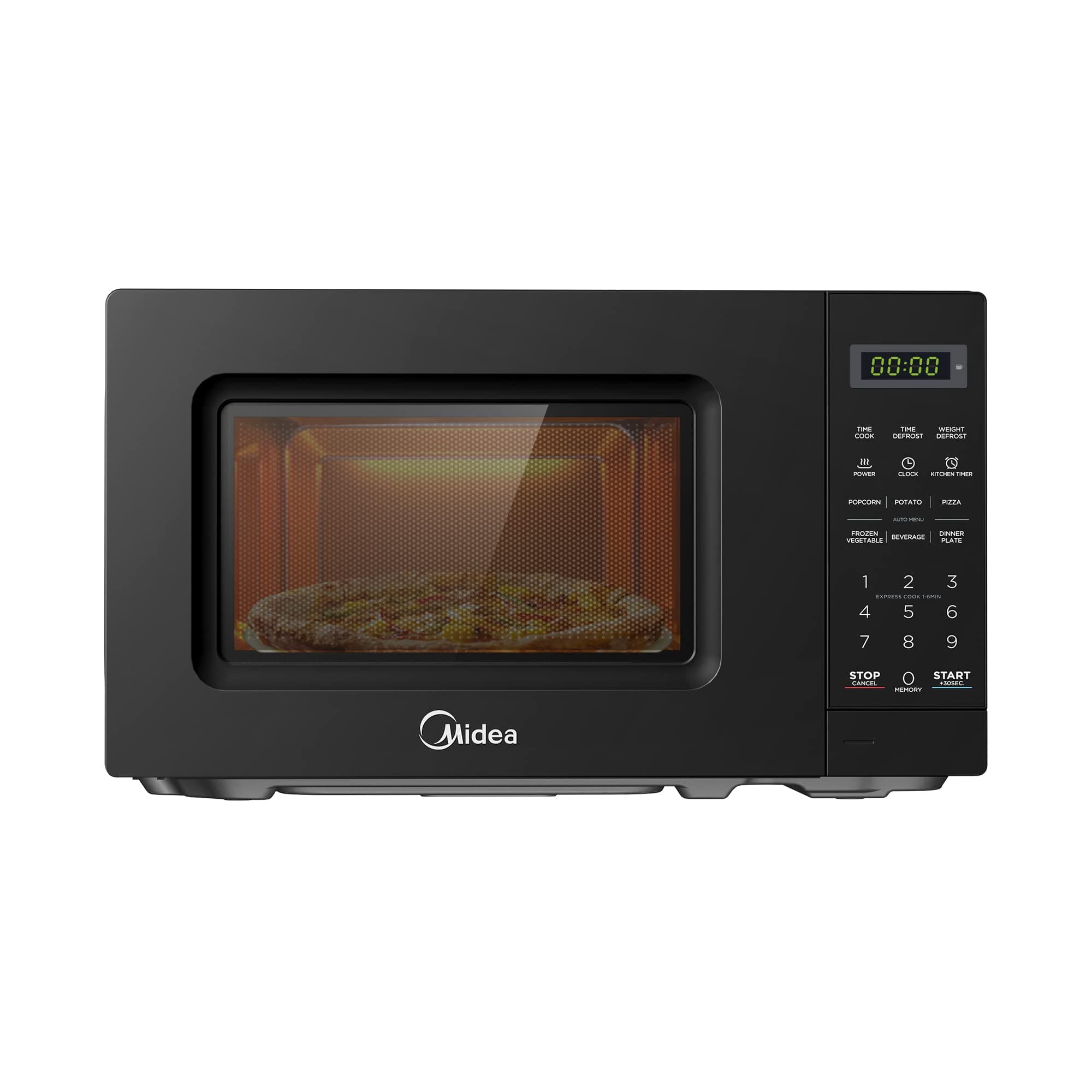 20L Solo Microwave Oven with Digital Touch Control, 700W, Child Lock, Memory Function, Defrost-by-weight-or-time, Fast Reheat, Push Button Door Opening, Best for Home & Office, Black, EM721BK