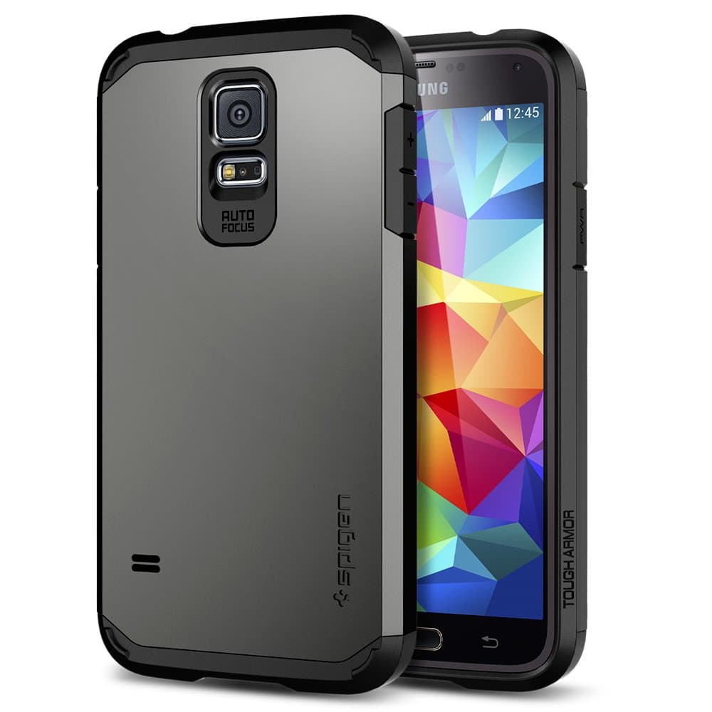 Spigen Tough Armor Designed for Samsung Galaxy S5 Case (2014) - Gunmetal