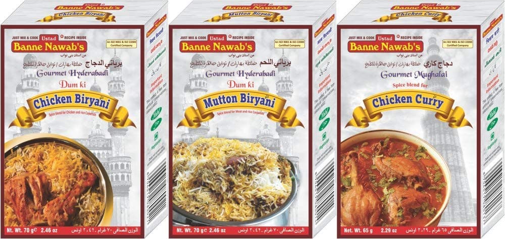 Chicken Biryani & Mutton Biryani & Chicken Curry 3 Pack