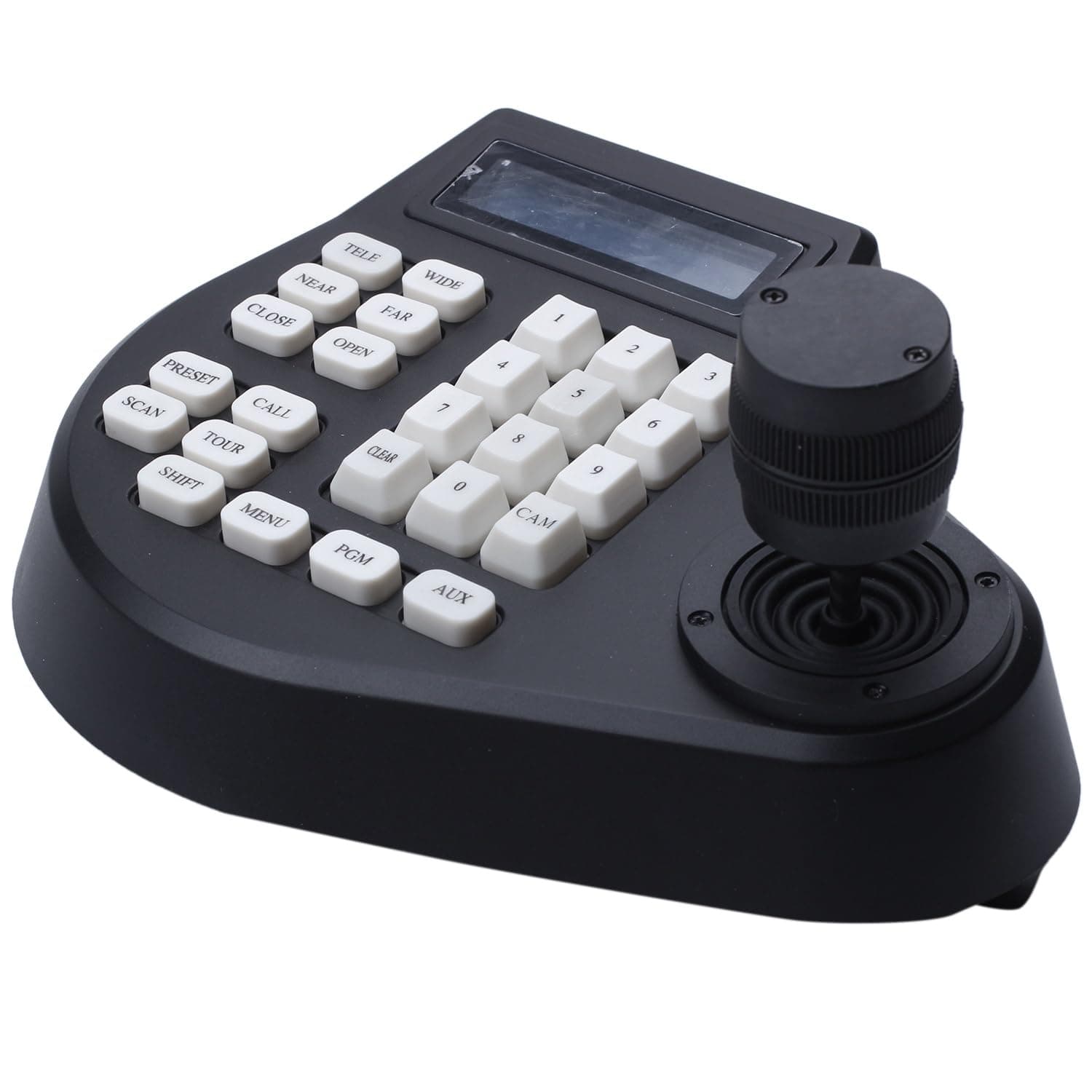 EVERSECU Mini Analog PTZ Camera Keyboard with 4D Joystick, PTZ Speed Dome Camera Controller with RS485 Input