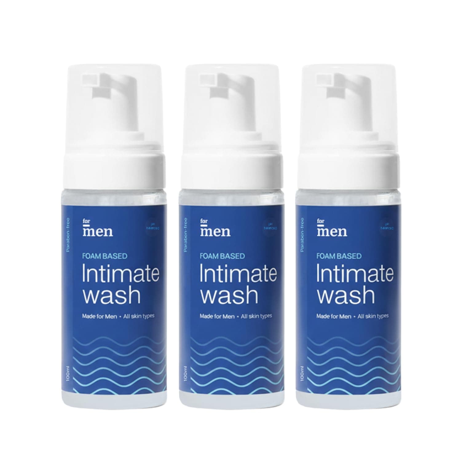 ForMen Intimate Wash for Men | pH Balanced Foam Based | Intimate Hygiene Wash | Anti Bacterial, Anti Fungal Sulphate & Paraben Free | with Aloe Vera and Tea Tree Oil (Pack of 3)