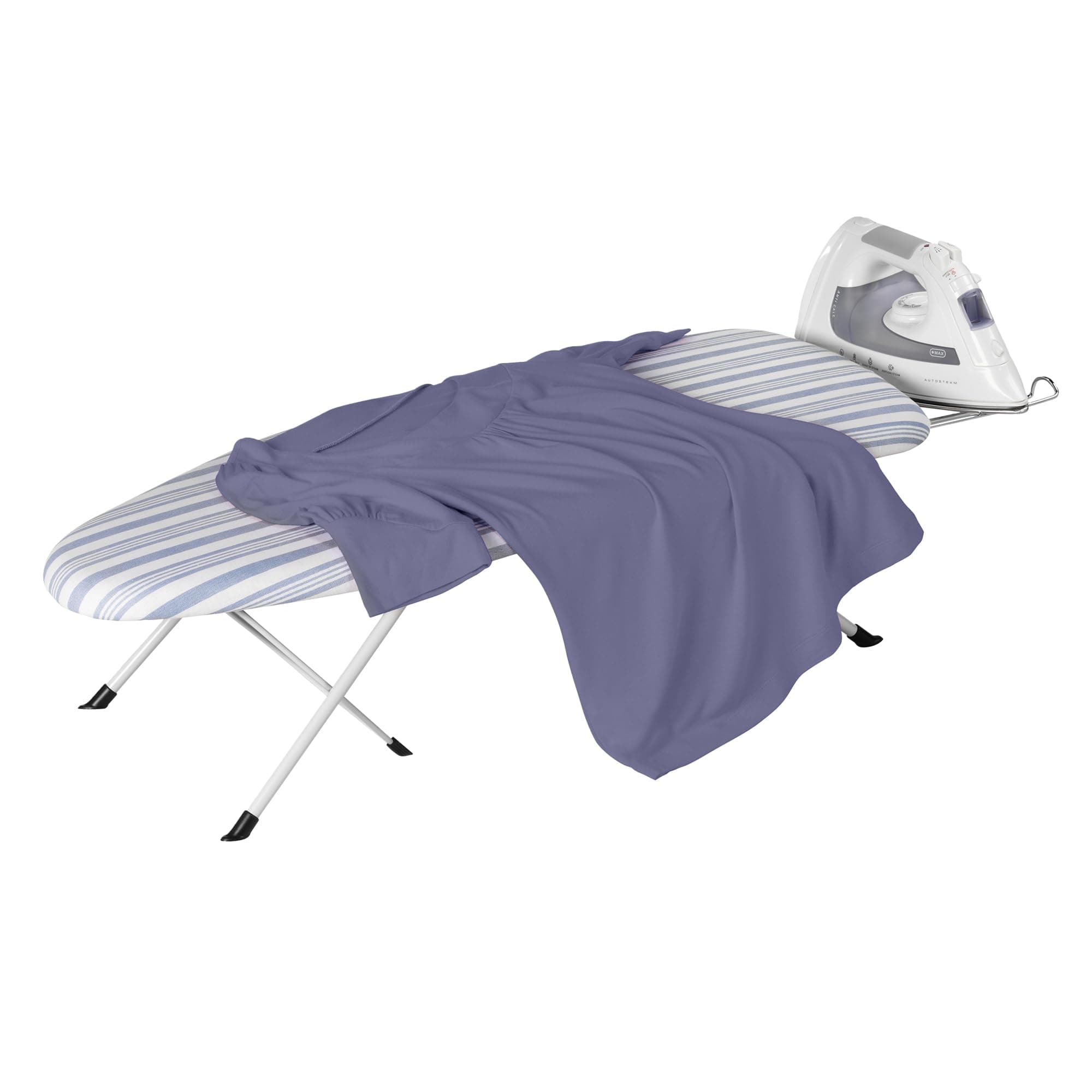 Honey-Can-Do Folding Tabletop Ironing Board with Iron Rest BRD-09222 Blue, 32” L x 12” W